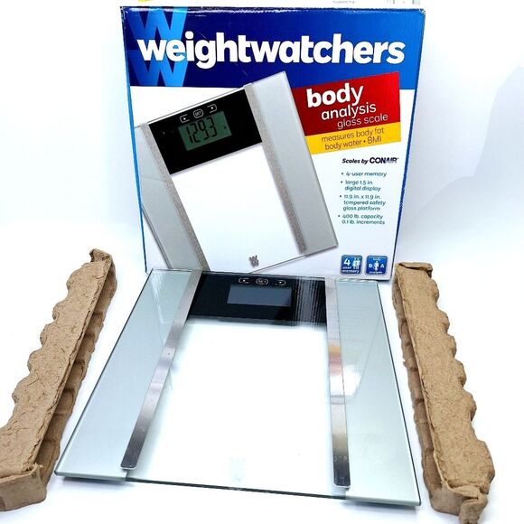 Weight Watchers Body Analysis Glass Floor Scale by Conair - Picture 1 of 8